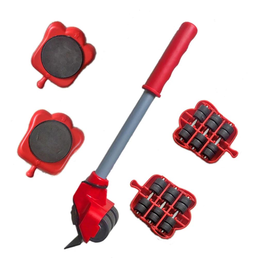 Professional Furniture Mover Set Heavy Duty Furniture Lifter Transporter Tool Home Stuffs Mover Roller with Wheel Bar Hand Tools