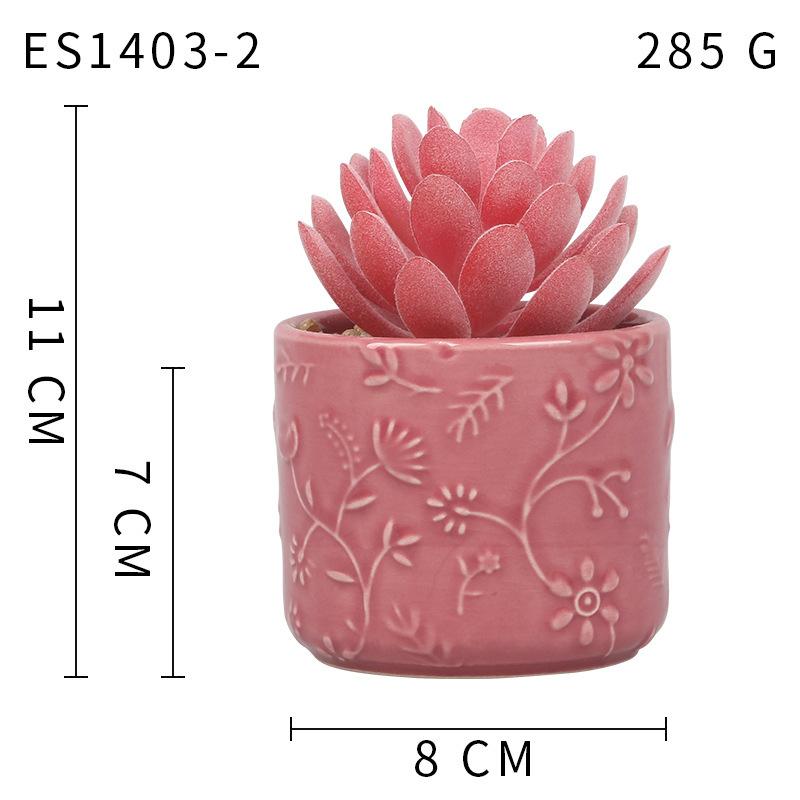 Simulation Succulent Ceramic Potted Plant Combination Nordic Style Office Desktop Ornament Gift Artificial Succulent