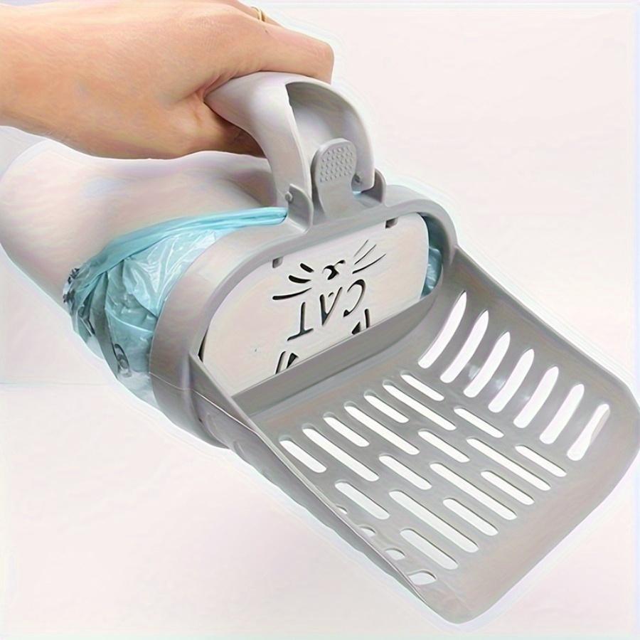 PP Material Cat Litter Scoop Waste Bag Dispenser Sturdy Deep Shovel Sifter for Efficient Cleaning Suitable for All Cat Breeds Pet Litter Box
