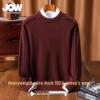 JOW Men's Heavyweight 100% Merino Wool Half-Turtleneck Sweater