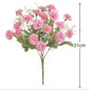 [1 Bouquet] 20 Heads Carnation Simulation Hydrangea Artificial Flowers Fake Silk Flower Garden Small Lilac Flowers Decor
