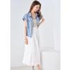 Betu Women's Summer Denim Short-Sleeved Shirt Jacket