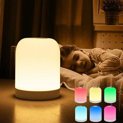 LED Naktinis Šviestuvas USB Belaidžio Įkrovimo Naktinis Palieskite Spalvinga Atmosfera Nuotolinio Valdymo Lempos Miegamojo Svetainės Stalo Lempos