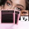 Volume Wispy Lash Clusters Fluffy D Curl 8 to 16mm Mink Eyelash Extensions for Party and Daily Wear