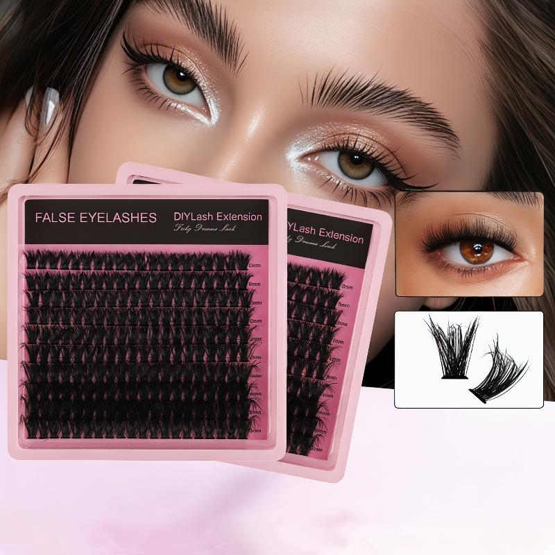 Volume Wispy Lash Clusters Fluffy D Curl 8 to 16mm Mink Eyelash Extensions for Party and Daily Wear