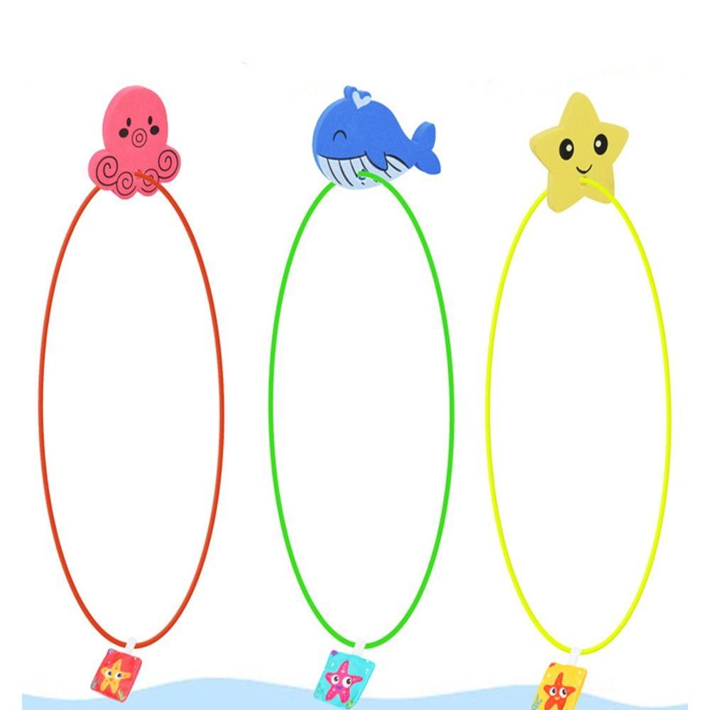 1/3Pcs Summer Beach Pool Accessories Sinking Pool Toy Safety Training Swimming Aid Ring Dive Ring Set Swimming Pool Ring