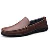 Fashion Genuine Leather Mens Loafers Breathable Summer Slip On Flats Man Casual Leather Flats Hot Sale Driving Shoes Handmade Moccasins