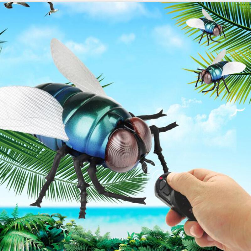 Infrared RC Fly Toy Remote Control Realistic Prank Fake Insect Bug Joke Scary Trick Mosca Car Kids April Fools Birthday Gifts
