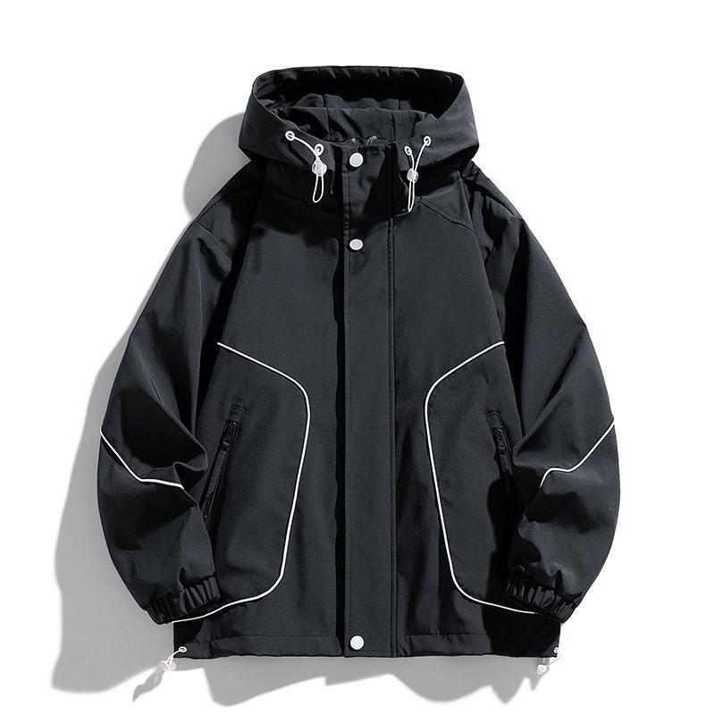 Men's Large Size Loose Mountain Outdoor Tooling Hooded Jacket Men's Spring and Autumn Jacket