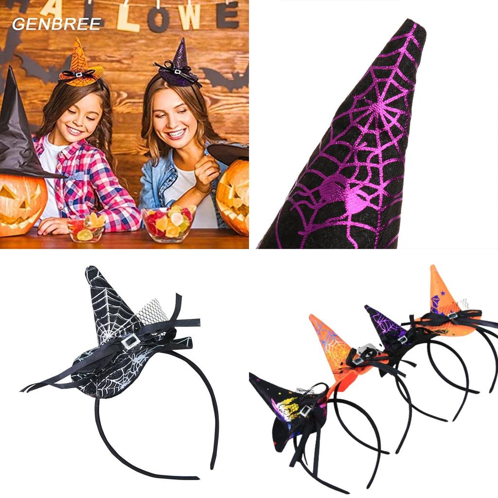 Halloween Heksenhoed Hoofdband Pompoen Haarband Spinnenweb Kostuumfeest Attributen