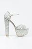 Women's Fashion Style High Heels Silver Sultan Full Party Wedding Evening Dress Shoes