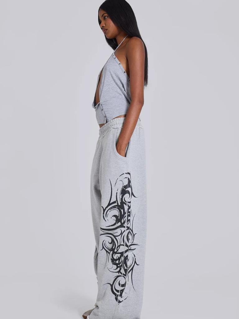 Unisex Vintage Y2K Oversized Wide Leg Joggers Women Sweatpants Streetwear Loose Casual Gym Yoga High Waist Pants