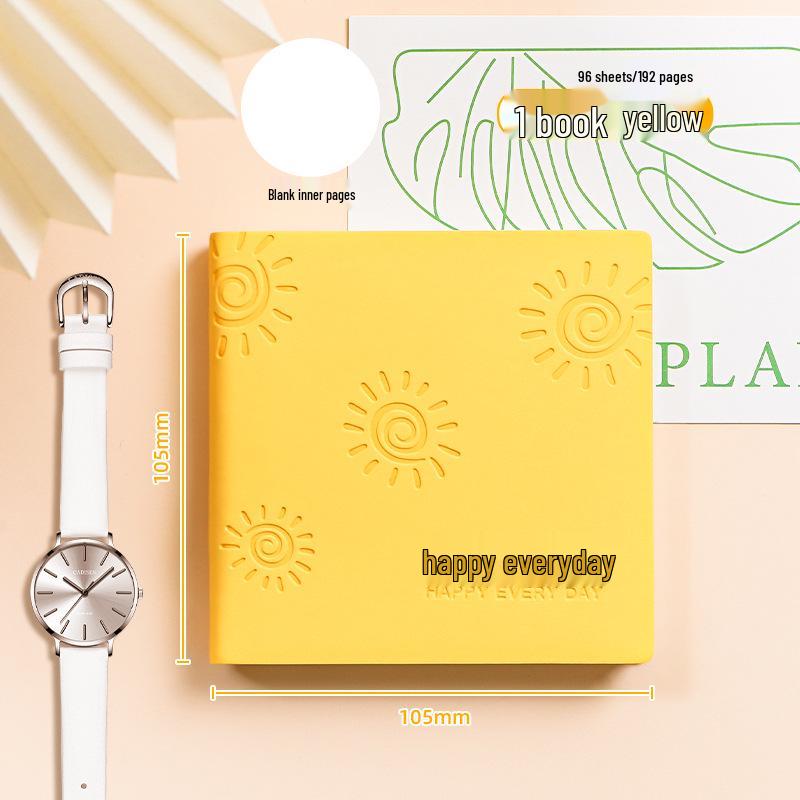 Cartoon Square A7 Softcover Notebook - Portable Pocket Journal for Travel & Stamps