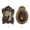 Antique Ornate Photo Frame with Florals Relief Retro Picture Frame Wall and Tabletop Display for Home Decors Art Gallery