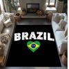 Brazil national football team Printed Flannel Area Rug Non Slip Soft Polyester Floor Carpet Indoor Decor Mat for Bedroom Living Room Sofa