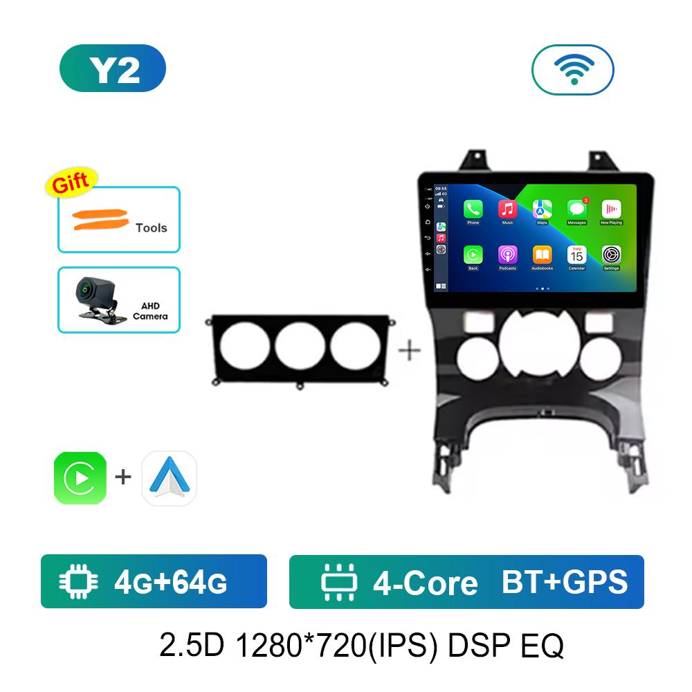 9'' for Peugeot 3008 AT MT 2009 - 2015 Carplay WiFi Android System Split Screen Car Video Multimedia Player GPS BT Auto Tools