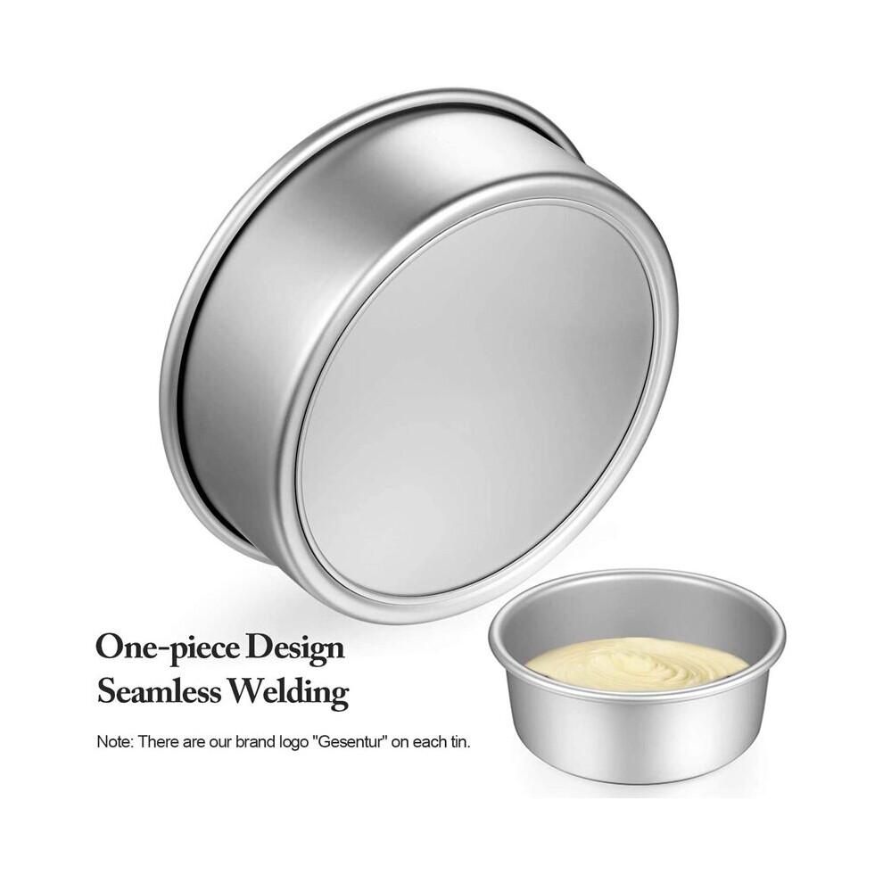 Cake Pan Set, Round Cake Mold Aluminium 3 Pcs Bakewares with Removable Base for Cake Baking Party Birthday Christmas Cake Tin