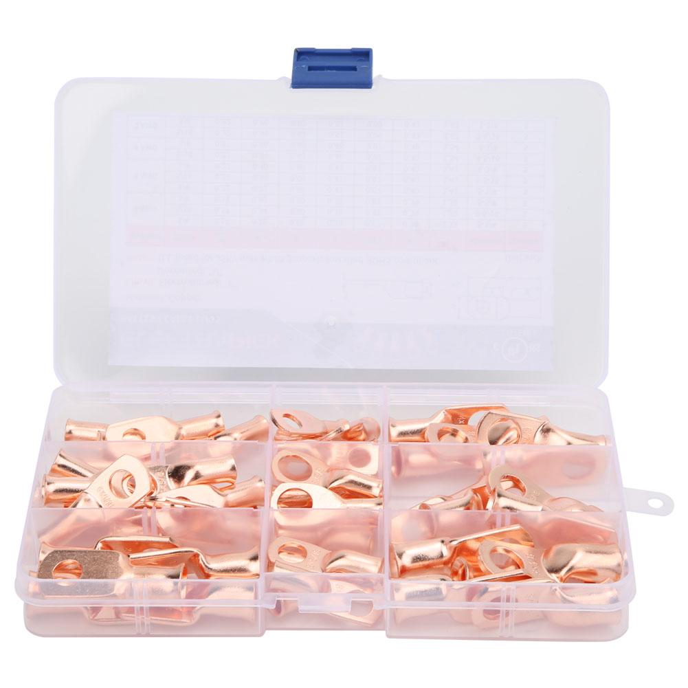

50Pcs Copper Ring Crimp Terminals Connector Electric Wire Cable Accessories 2468 AWG