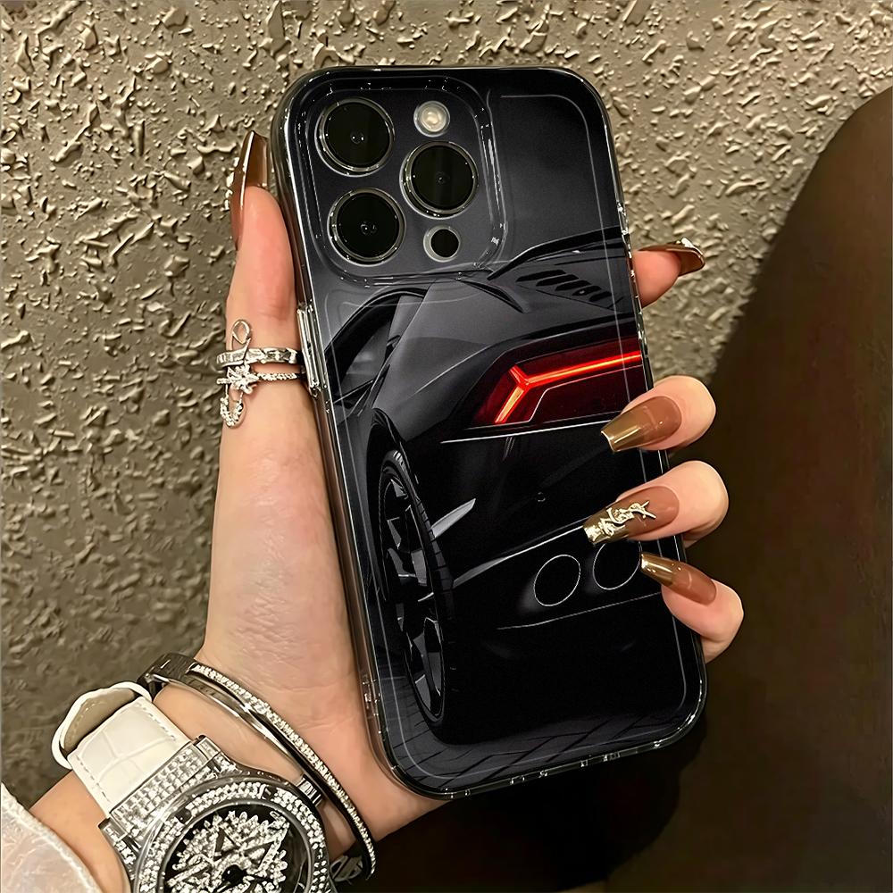 Minimalist Plain Sports Car Taillights Silicone Case For Iphone 12 15 Plus 11 13 17 14 16 Pro Max Clean Simple Back Cover iphone 14 Plus серый