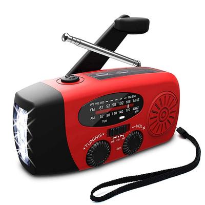 Multifunctional Hand Radio Solar Crank Dynamo Self Powered AM/FM/NOAA Weather Radio Emergency LED Flashlight Power Bank