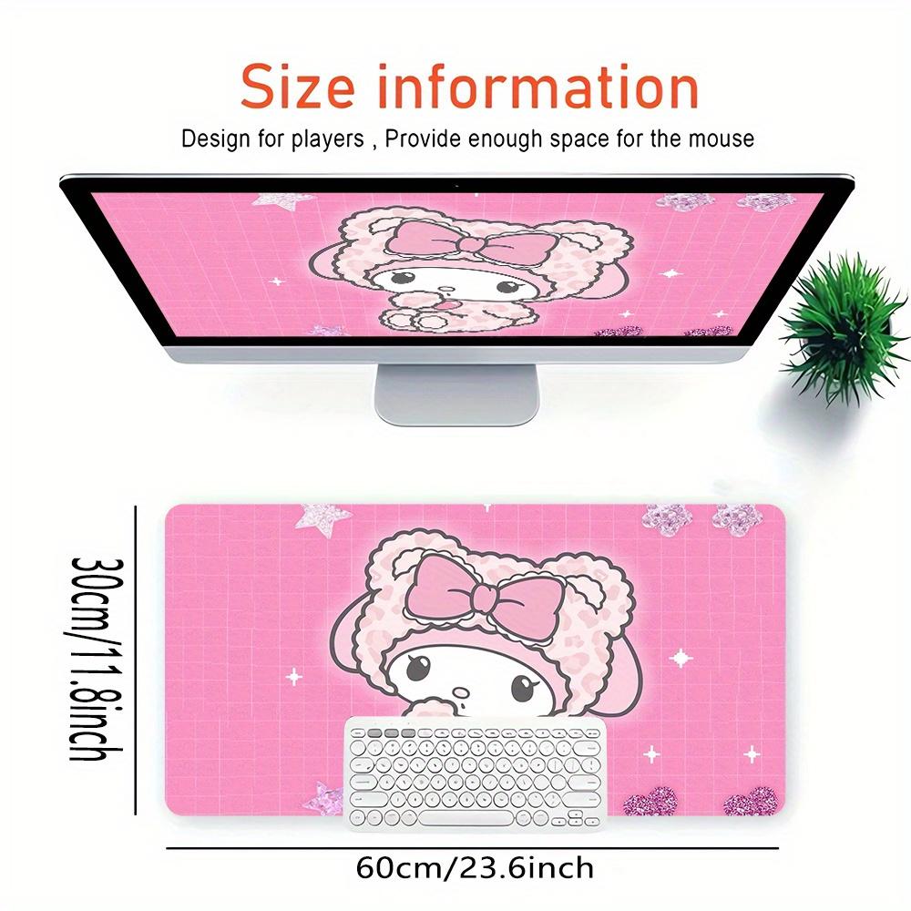 My Melody, Kawaii Themed XXL Mouse Pad - Non-slip Rubber Desk Mat for Gaming and Office Use, Multi-Function Keyboard  0826091a