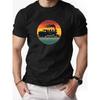 European Sizes Men'S Summer Casual Short-Sleeve T-Shirt with a Steam Train Design