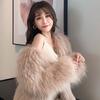 Internet Celebrity Fur Coat Female Whole Leather Real Raccoon Hair Woven Autumn and Winter Short Medium and Long Fur Female Winter Fur Integrated