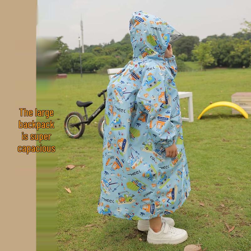 Handun Kids' White Aquarium Cartoon Raincoat