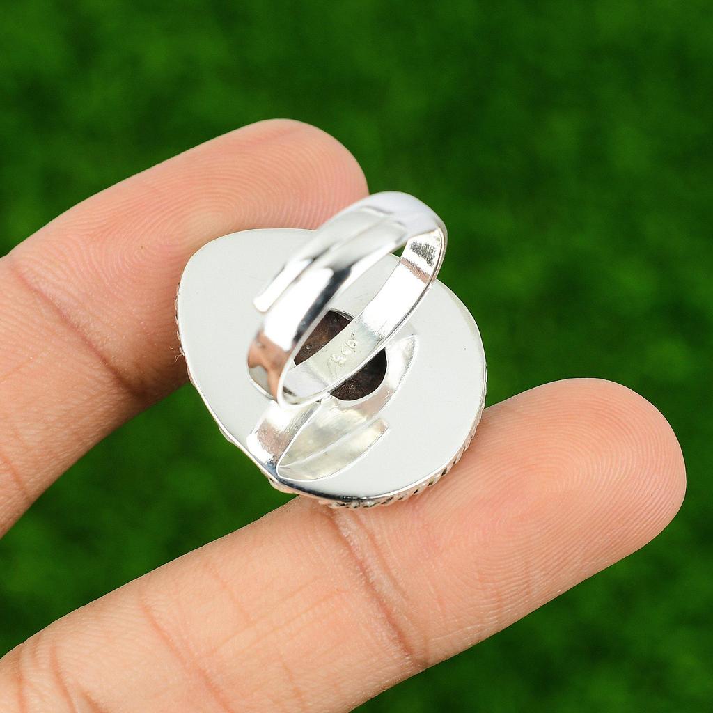 Pear Golden Pietersite Stone Bezel Statement Birthday Ring Jewelry 925 Silver