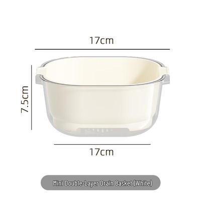 ZISIZ Kitchen Double-Layer Drain Basket