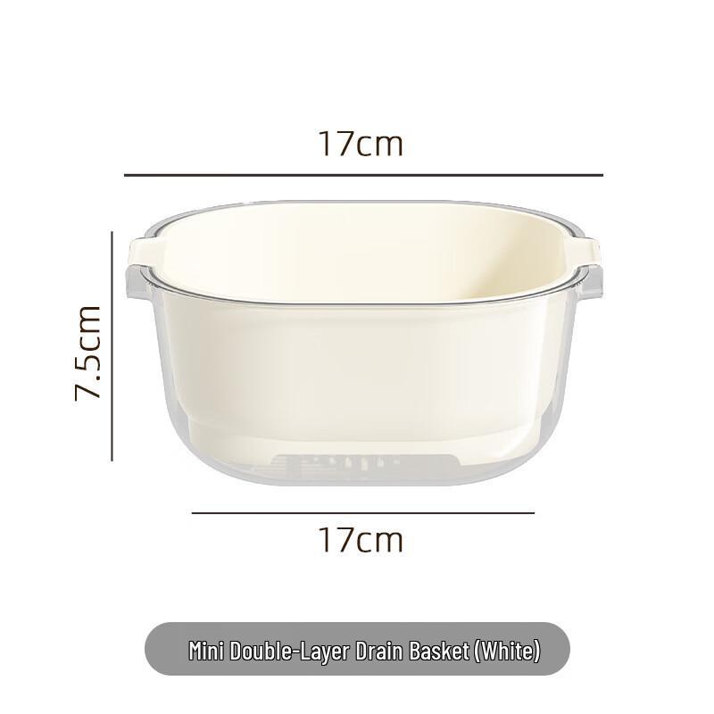 Mini Dual-Layer Fruit Draining Basket