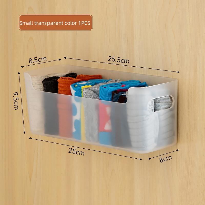 

1 шт. настенный пластиковый контейнер для хранения, который можно повесить без сверления, для шкафов, носков, нижнего белья и организации хранения