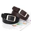 Slim Pu Leather Womens Belt With Matte Silver Closure For Fashion And Work