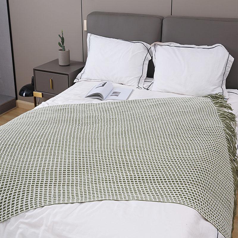 

Четыре сезона вафельное вязаное одеяло и плед современное простое прикроватное полотенце ворсовое покрывало для дивана удобная шаль одеяло оптом 130x180cm