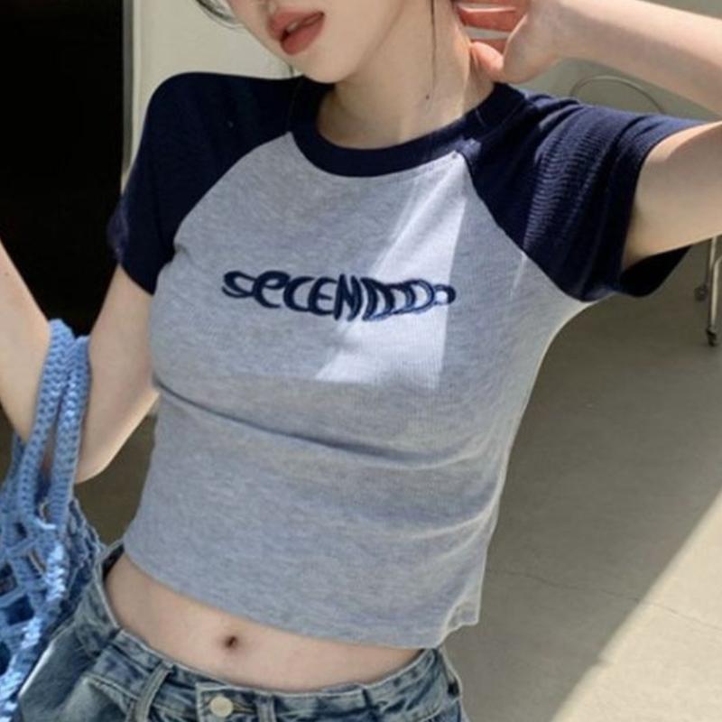 GMXIA Tops Spice Girls Slim Summer New Short Sleeve T-shirt Women Designs