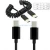 R6FF Spring Type C Male to Type C Male Charging Cable Data Cord USB2.0 480Mbps