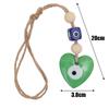 Evil Eye Heart Hand Woven Rope Wall Hanging Fashion Car Key Ring Decorated Living Room Wall Hanging Car Accessories