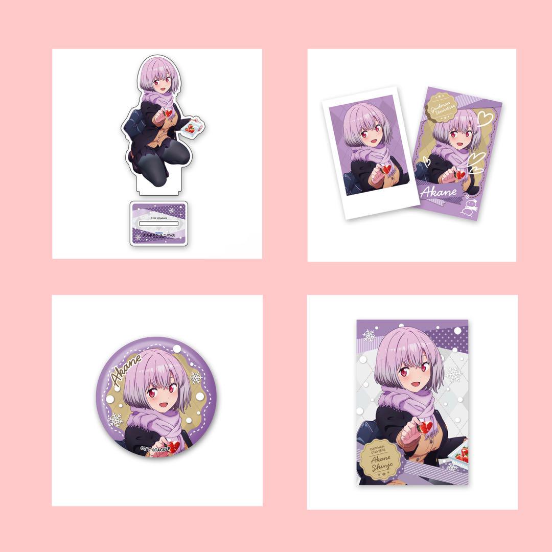 

[USED] Akane Shinjo s Osikuji lottery: Acrylic stand, can badge, pasha set & bonus novelty