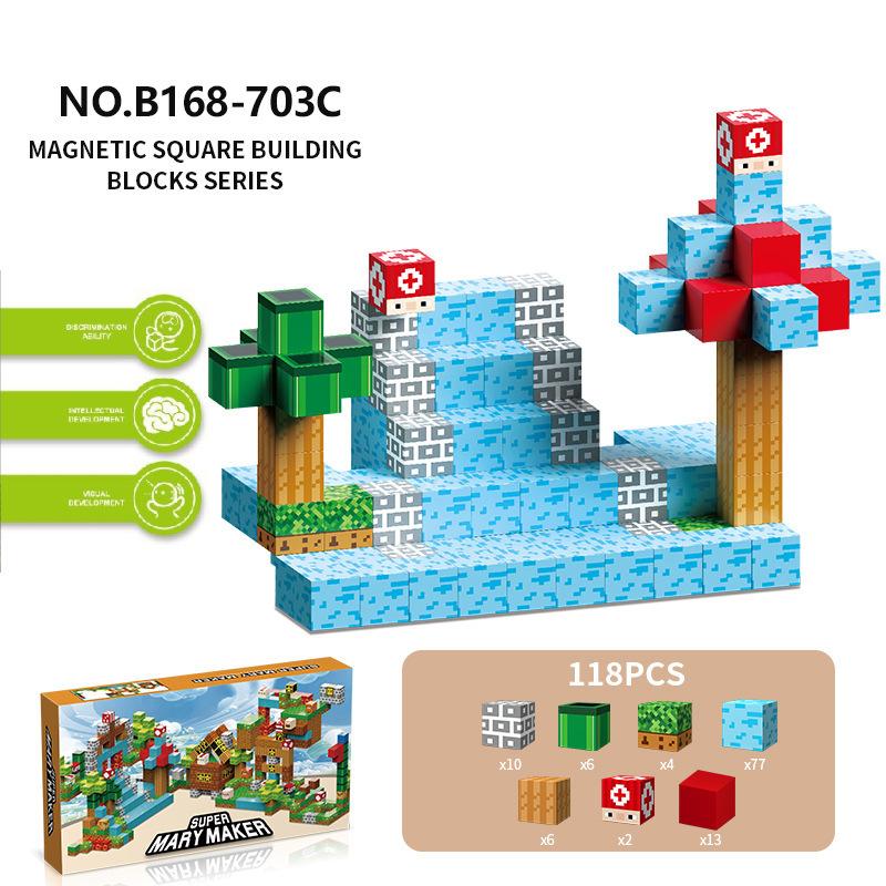 Source Factory 60 Models My Magnetic World Magnetic Block Theme Set Diy Build Magnetic Building Block Toys