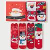 3D Cartoon Christmas Stocking Gift Set: Cute Mid-tube Women’s Socks for Autumn & Winter