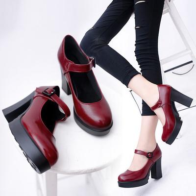 Outdoors Women's Shoes Platform Solid Color Spring Summer Shallow Buckle Round Head Shoes Women