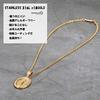 [silver KYASYA] Stainless Steel Miraculous Medal Necklace, 18K Gold Coin Necklace, Virgin Mary Medal Pendant, Men's and Women's, Includes Exclusive Bo