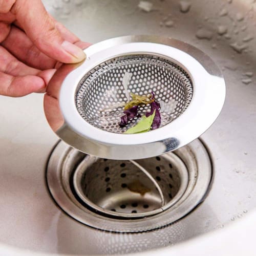 GONGXIANG Perforated Stainless Steel Garbage Drain, Set of 2, for Bathrooms and Kitchens, Shallow Drain, Drain Sizes: 7cm/4.3cm-9cm/5.5cm