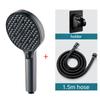 Adjustable Shower Head 6 Mode Rainfall Shower Large Flow Showerhead High Pressure Water Saving Shower Mixer Bathroom Accessories
