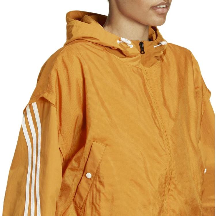 (WMNS) adidas Sportswear Future Icons 3-Stripes Woven Hooded Track Top Asia Sizing 'Orange' Women's HA0813