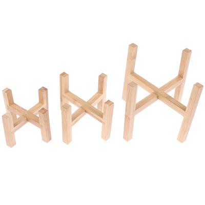 Bandejas para vasos de plantas de madeira Rack para vasos de flores Suporte forte e independente para bonsai
