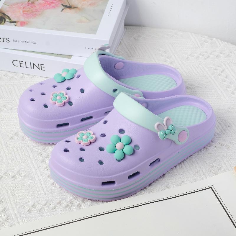 Women's Trendy Summer Floral Clogs – Stylish, Versatile, Thick-Soled Flats with Unique Comfort