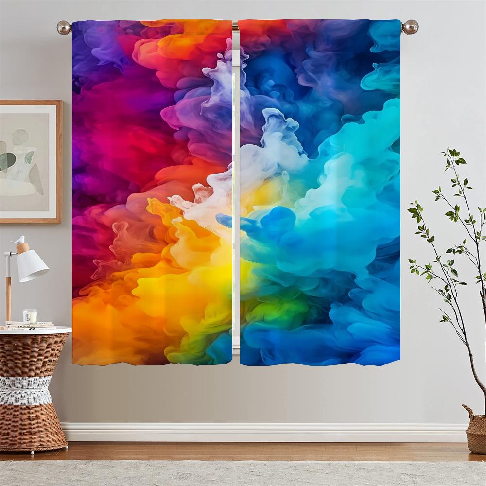 

Happy Dopamine Blackout Curtain Tiebacks Luxury Living Room Curtains for Camera Home and Decoration Window Blinds Curls Blind W50xH70cmx2pcs-CL