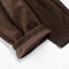 Volunboy Corduroy Pants for Kids and Long Stylish Tapered Pants for Boys and Loose Sizes Size Babies, Pants, Girls, Fit, Casual, 90-130cm (Brown, 100)