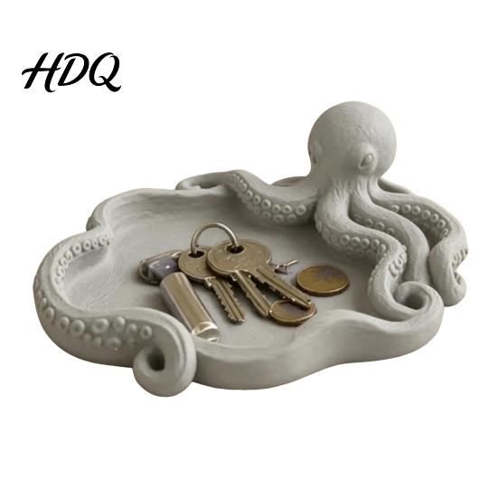 Multi-use Storage Organizer Octopus Tray 3D Printing Molding with Tentacle Small Item Solution Groove Integrated for Keys Jewelry Stationery Unique